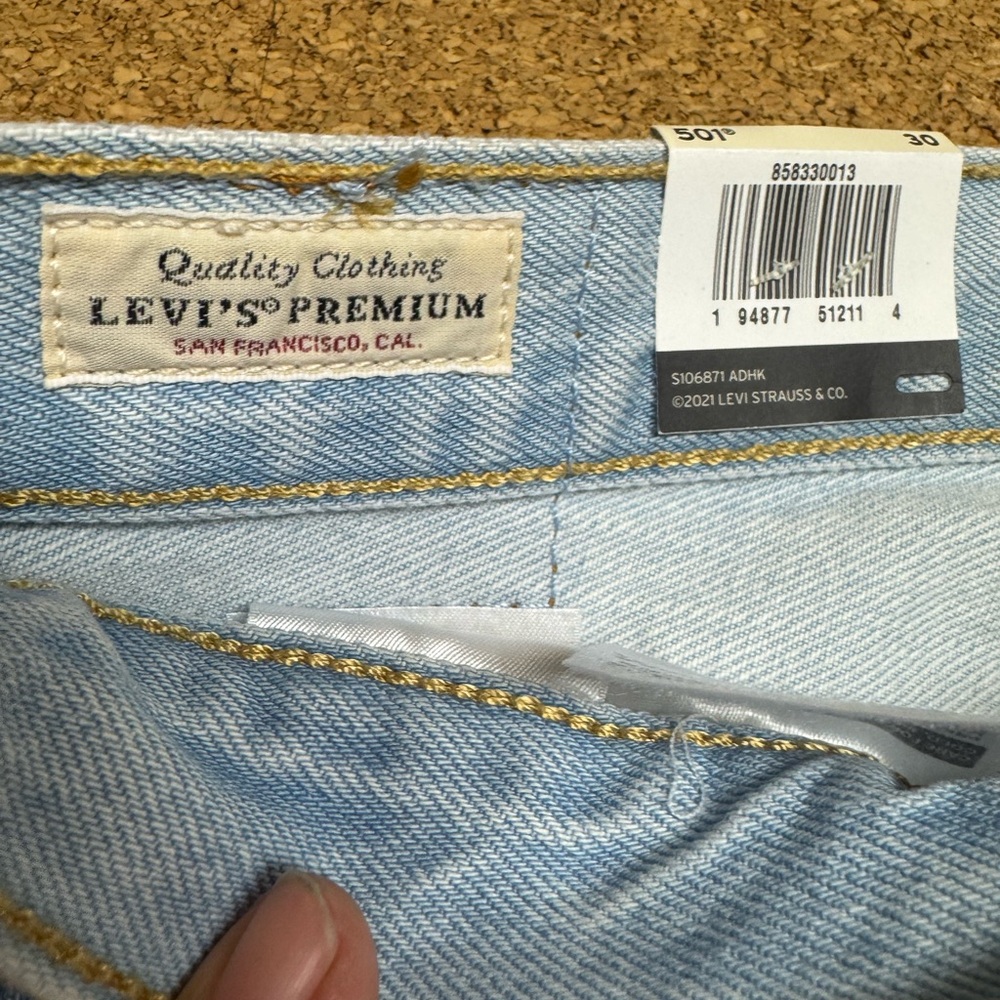 NWT Levi’s Premium 501 Women’s Mom’s Shorts 30 Button Fly 90s style High Rise F - Picture 4 of 14